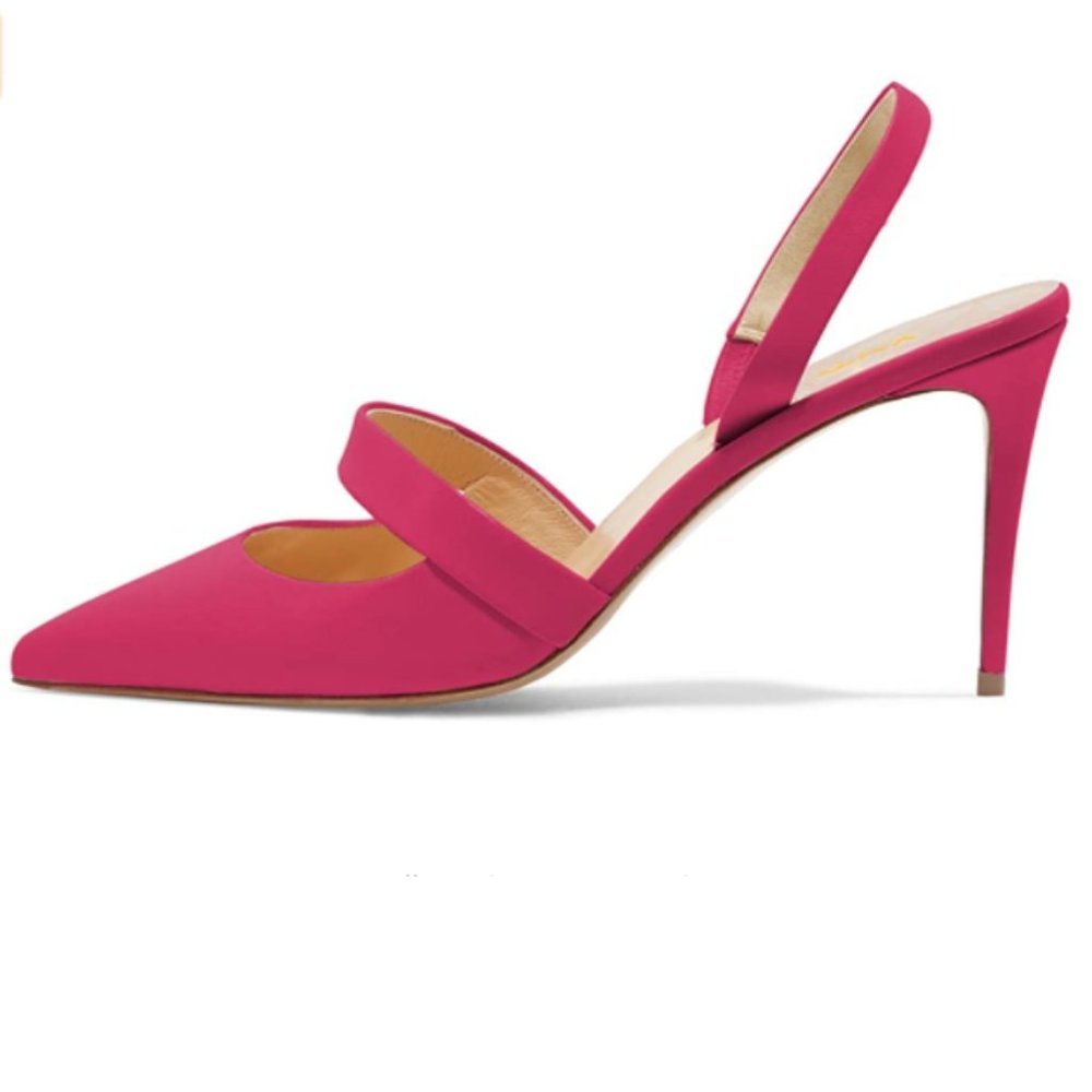 XYD Slingback Pointed Toe On High Heels Dress Shoe